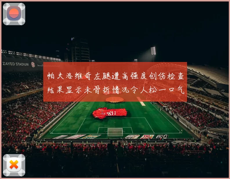 帕夫洛维奇左腿遭高强度创伤检查结果显示未骨折情况令人松一口气